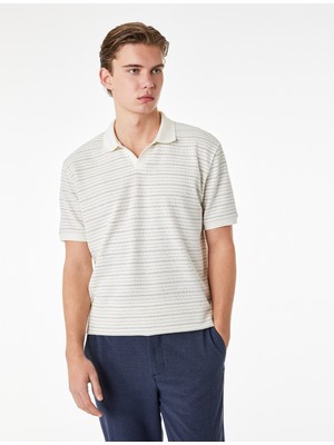 Koton Regular Fit Kısa Kollu Çizgili Polo Yaka Tişört