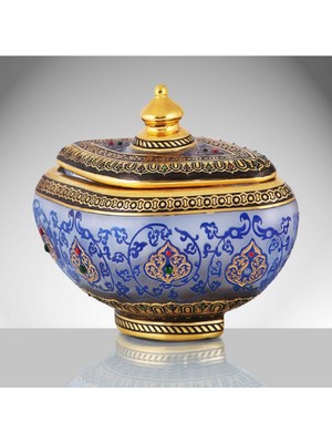 Glasland Ipek Ticaret Aynaroz El Işlemeli El Dekoru Kapaklı Gondol