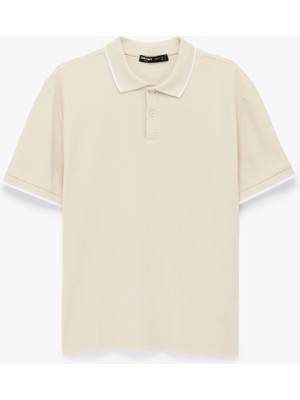 Koton Kısa Kollu Pamuklu Pike Kumaş Düğmeli Polo Yaka Slim Fit Tişört