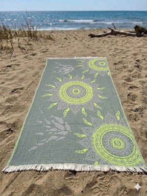 Trend Nexus 3kat Jakarlı %100 Pamuk Çift Tarafli Peştemal