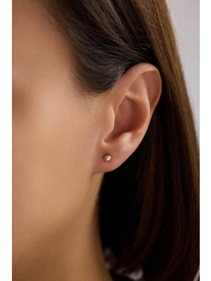 Arpaş 14 Ayar Top Altın Küpe