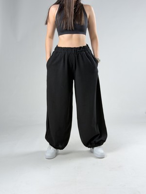 Cocopelli Siyah Kadın Oversize Pantolon COC3104