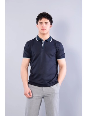 Mckanzie 4662 Yakası Çizgili Modal T-shirt