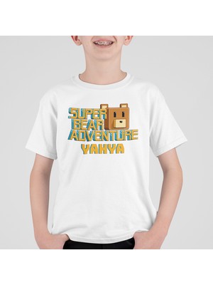 Morinna Isme Özel Super Bear Adventure Baskılı Unisex Çocuk Tişört T-Shirt Mr-2