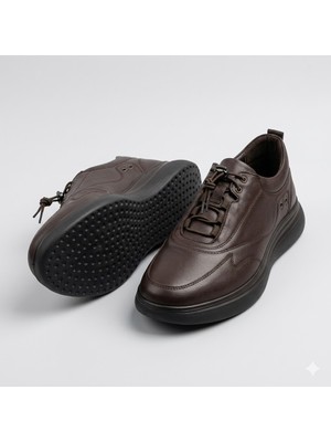 Kindep (Forex) Içi Dışı Hakiki Deri Comfort Hafif Çok Rahat Erkek Ayakkabı Kahve