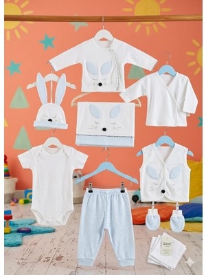 Gürcan Bebe Yeni Doğan Erkek  Bebek On Parça Hastane Çıkış Zıbıntakım