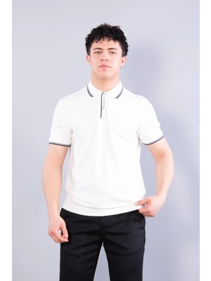 Mckanzie 4662 Yakası Çizgili Modal T-shirt