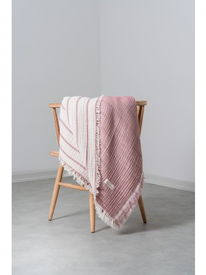 Rikka Home %100 Pamuk 4 Kat Muslin Battaniye 140X190 cm – Hafif, Nefes Alabilen, Çok Amaçlı Örtü/Pike