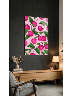 Pembe Çiçekli Dallar Bahar Temalı Cam Tablo Kırılmaz Temperli, Premium Uv Baskılı Ev Dekorasyonu