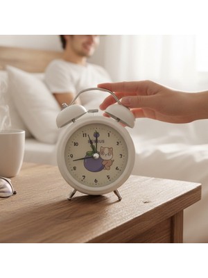 Keyfim Shop Dekoratif Desenli Metal Çalar Saat