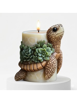 Karakız Dkoratif Kaplumba Figürlü Silindir Kalıp 7,4*6,4 Cm