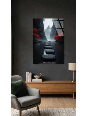 Kızıl Geçit Cam Tablo 4mm Temperli Cam Tablo, Premium Uv Baskılı Kırılmaz Duvar Tablosu