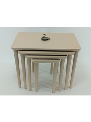 Mirzabeyoğlu Cappuccinotam Mdflam 4lü Zigon Sehpa