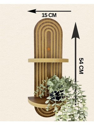 Sennedilersen Semplice Tam Model Dekoratif Duvar Rafı 54X15 cm