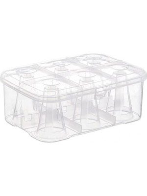 İsingir Shopping Su Bardağı Taşıma Kutusu Şeffaf - 6 Bardak Kapasiteli Piknik Kutusu