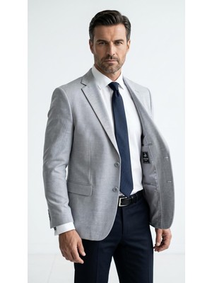 Plus Scorpion CK145 Erkek Slim Fit Klasik Ceket Dokulu Kumaş Modern Kesim