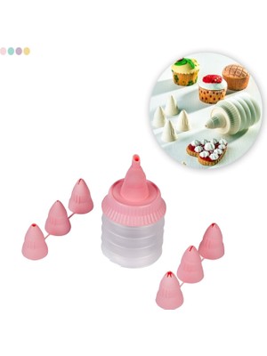 Practika Krema Pompası Mini Boy 6 Parça Başlık ile Kolay Kullanım Için