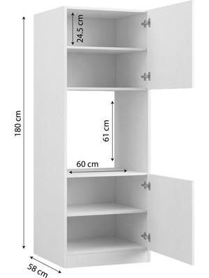 Kenz Life Kenzlife Ankastre Fırın Dolabı Bigemdf Byz 180*60*56 % 100 Mdf Mutfak
