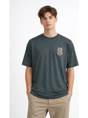 Cazador 44935 Çağla Yeşili Erkek Bisiklet Yaka Tshirt