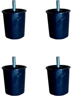 Nemere Baza Plastik Ayak - 58MM - Siyah M.8  HKS276 - 4 Adet