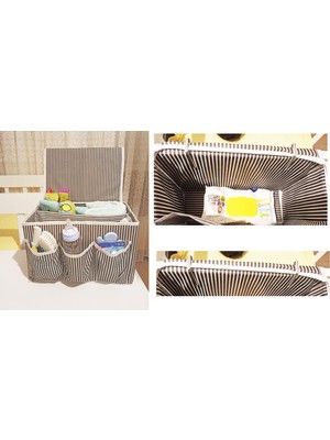 Practika Tutturma Aparatlı Bebek Beşik Organizer 5 Bölmeli Kapaklı 35X23 cm