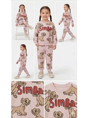 2-5 Yaş Aslan Baskılı Penye Çocuk Takımı