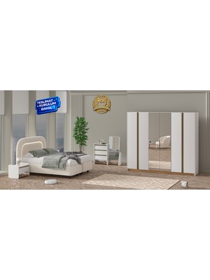 Vieva Sancak 6 Kapılı Gardırop 100% Mdf– Teslimat & Kurulum Dahil