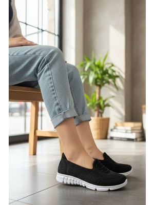 Enoch Kadın Triko Full Ortopedik Şeker Hastalarına Uygun Günlük Kullanım Yürüyüş Sneakers Ayakkabı