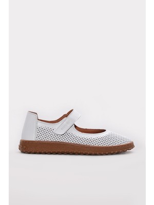 Fast Step Hakiki Deri  Kadın Babet Ayakkabı 240ZA2110