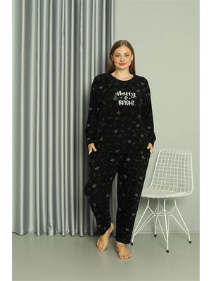 Polar Kadın Büyük Beden Pijama Takımı Siyah