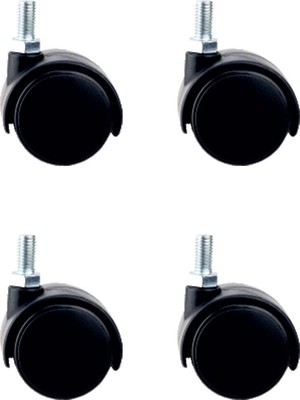 Nemere Büyük Plastik Vidalı Teker - 50MM HKS127 - 4 Adet