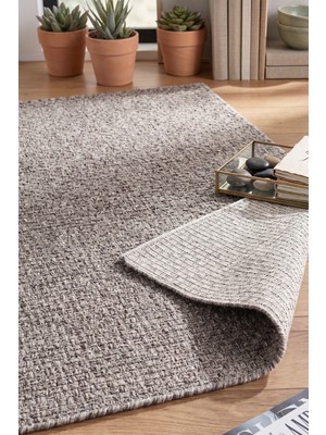 Melaris Halı Cehu Naturel Jüt Halı Örme Kilim Sisal Hasır Halı Mutfak Balkon Halısı