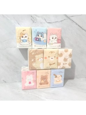 Ttt Sevimli Figürlü Çocuk Mendili 9'lu Paket