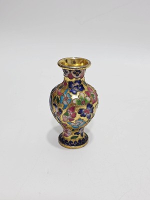 Hasyılmaz Antika Cloisonne Mini Vazo 10,50CM 002