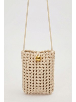 Lale Butik Levidor Premium Ip Askılı Küçük Boy Yumuşak Deri Çanta 930718 Krem