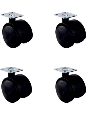 Nemere Küçük Plastik Tablalı Teker - 40 mm  HKS101 - 4 Adet