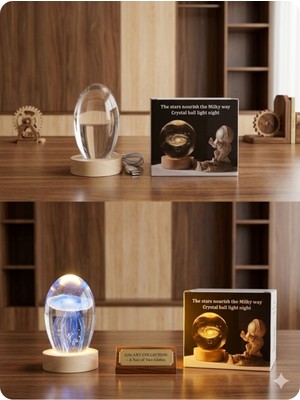 Ayder Online Satış Ahşap Altlıklı Işıklı Küre