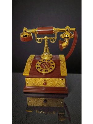 Famemus Accessory Lüsk Dekorlu Eskitme Telefon Müzik Kutusu Hediyelik Ürün BOYUT:20*15CM