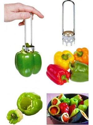Practika Biberoy Dolma Biber Oyacağı Uzun Paslanmaz Metal 16 cm Kolay Kullanım