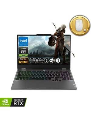 Lenovo Loq Gaming Notebook I5-12600HX 48GB Ram 2tb SSD RTX3050 6gb 15.6" Fhd 144Hz IPS Freedos 83GS00P8TR ATL59 +Mouse