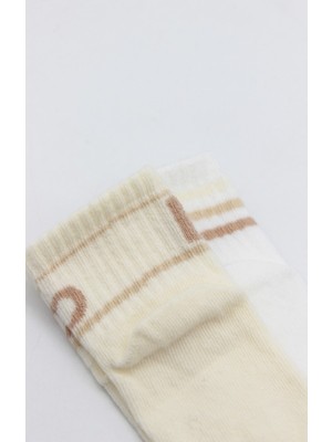 Nessi World Penye Kaymaz Soket Çorap 2li 10144 Bej Ekru
