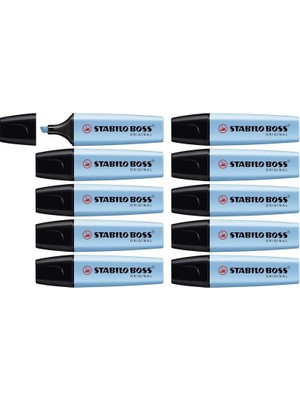Stabilo Fosforlu Kalem Boss Nature Colors Esintili Mavi 10'lu Paket