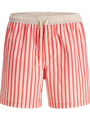 Jack & Jones Jpstkauaı Erkek Deniz Şortu Çizgili Regular Fit Rahat