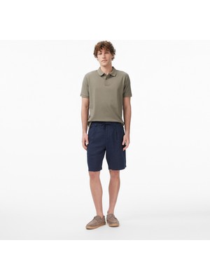 Nautica Erkek Lacivert Regular Fit Keten Şort B65233T.4NV