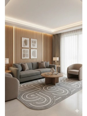 Türkeri Halı Wave 008 Şekilli Özel Kesim Halı – Leke Tutmaz, Toz Yapmaz,  Dayanıklı Premium Halı