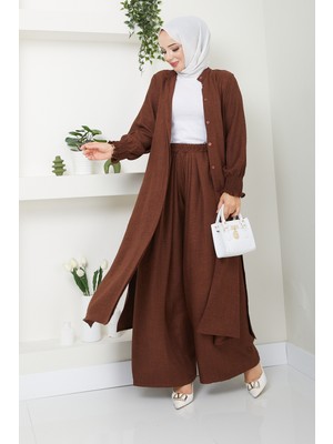 Kaes Giyim Kadın Uzun Ikili Tesettür Tunik Takım