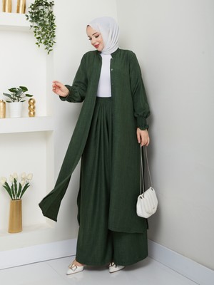 Kaes Giyim Kadın Uzun Ikili Tesettür Tunik Takım