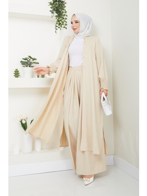 Kaes Giyim Kadın Uzun Ikili Tesettür Tunik Takım