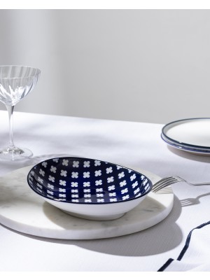 Madame Coco Reve Bleu Raye Tabak - 19 cm - Mavi/beyaz
