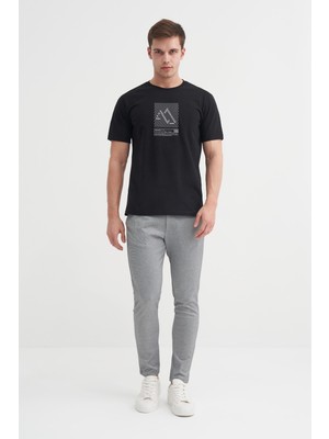 Cazador 41720 Erkek Bisiklet Yaka Siyah Tshirt